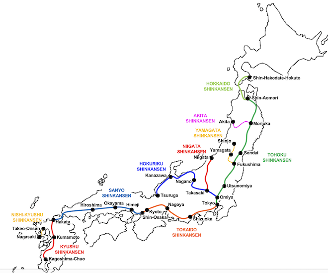 SHINKANSEN MAP